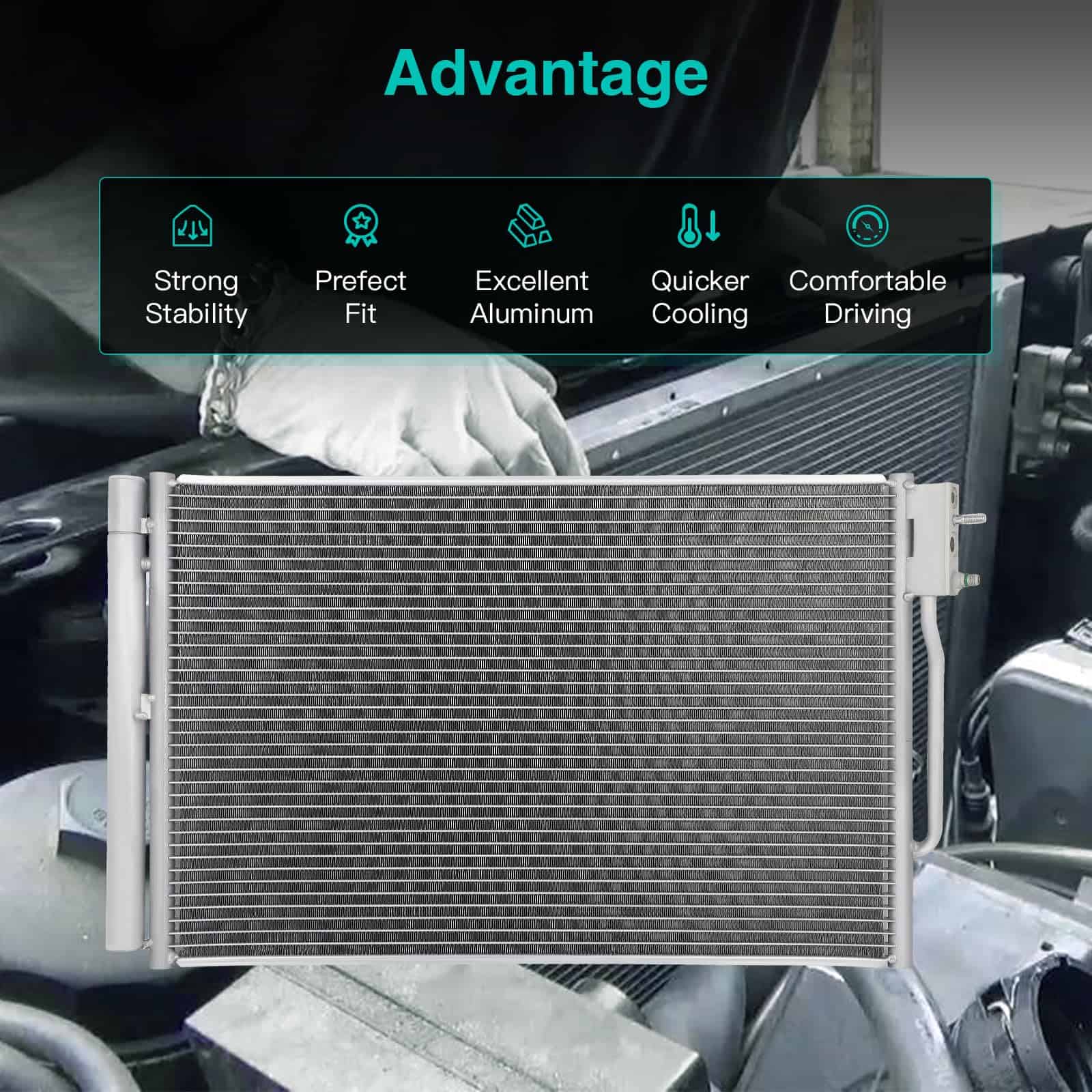 Condensador de aire acondicionado A/C SCITOO 30026 - Imagen 5