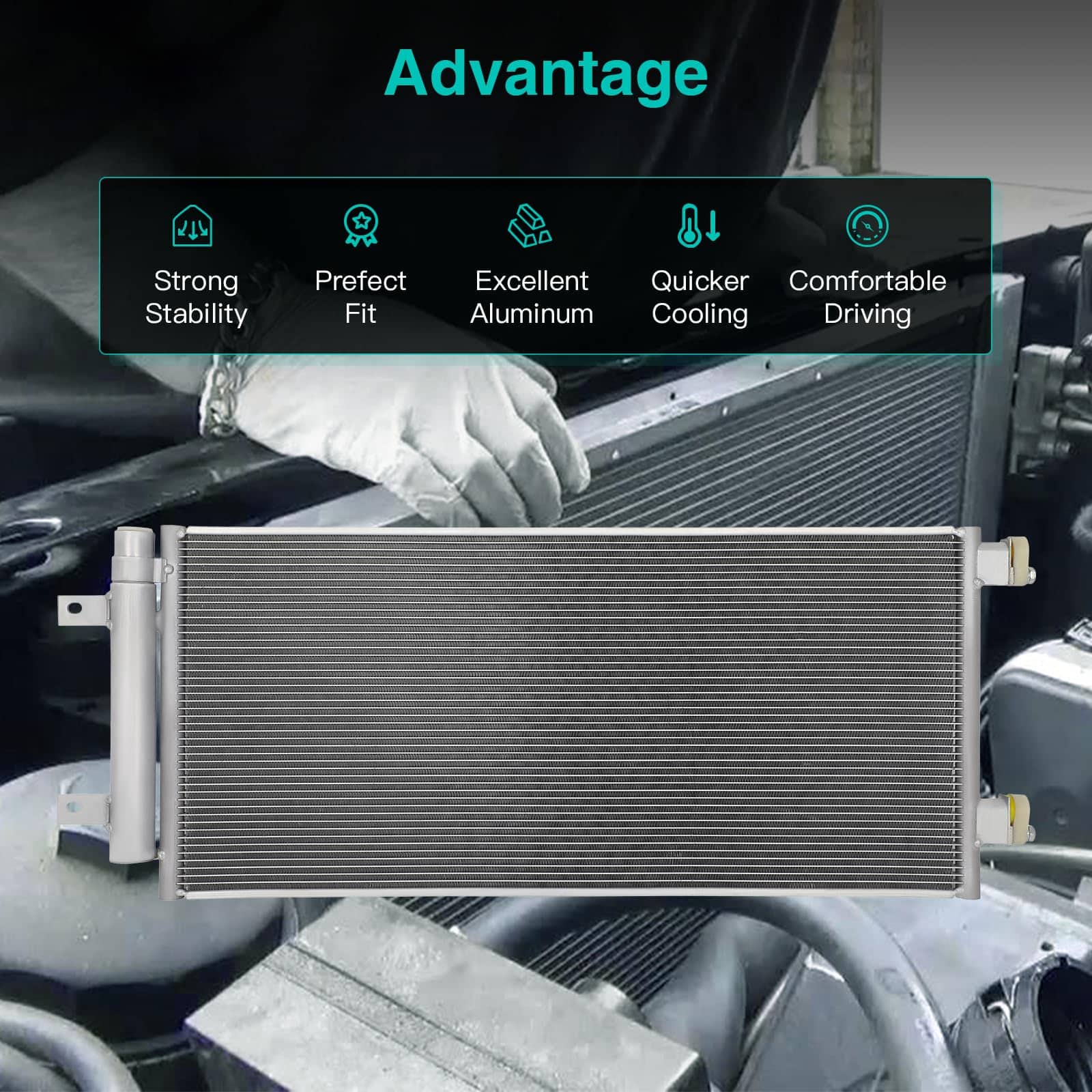 Condensador de aire acondicionado A/C SCITOO 30033 - Imagen 5