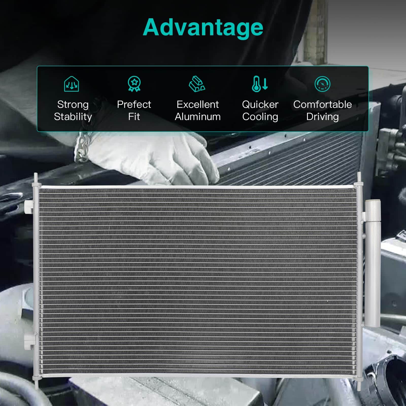 Condensador de Aire Acondicionado A/C SCITOO 4917 - Imagen 5