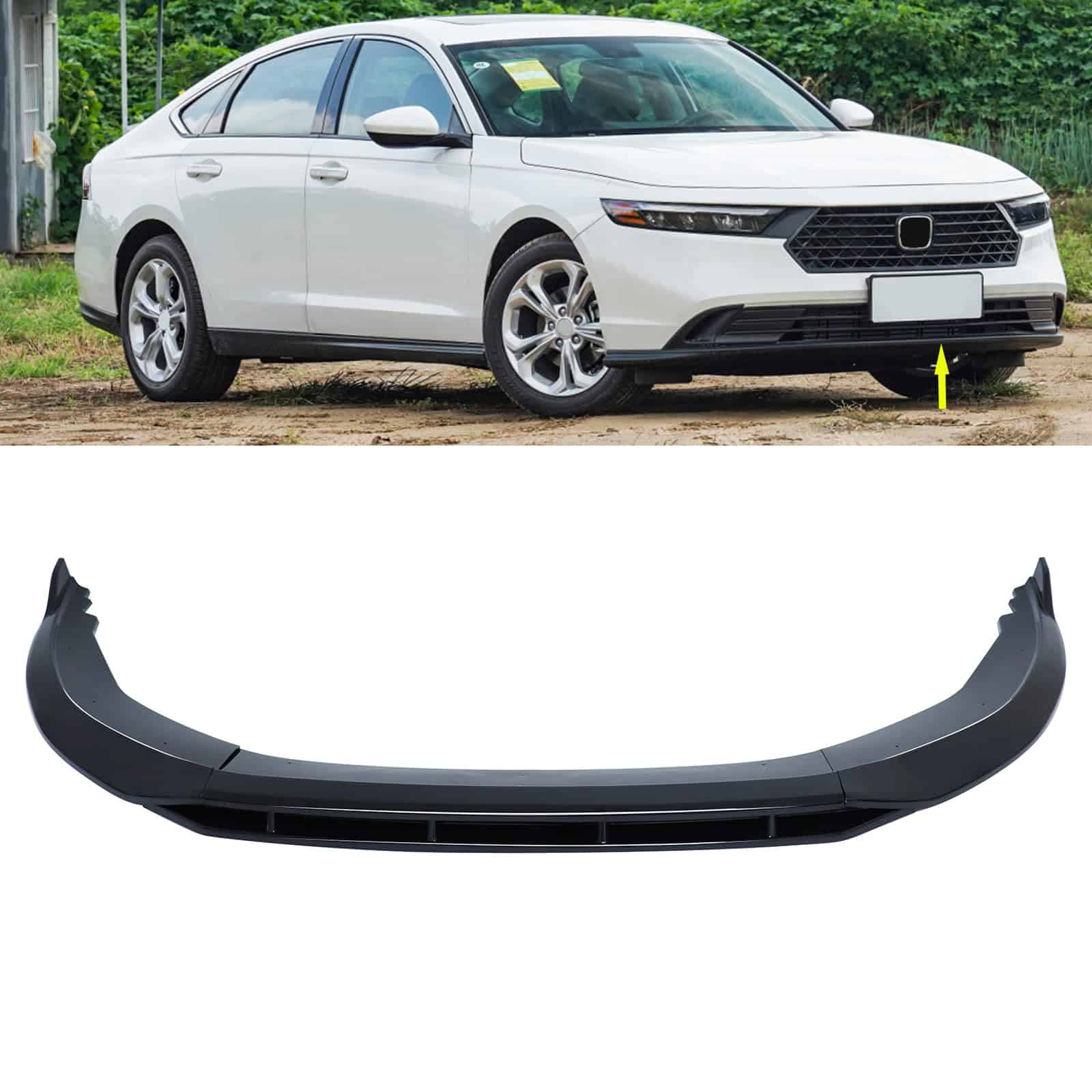 Yeeta 4pcs Front Bumper Lip Body Kit Lower Spoiler