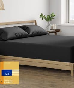 Sábana Ajustable de Algodón 100% para Cama Queen - 600