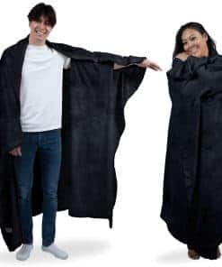 Manta Portátil para Adultos con Mangas -Negro Sable