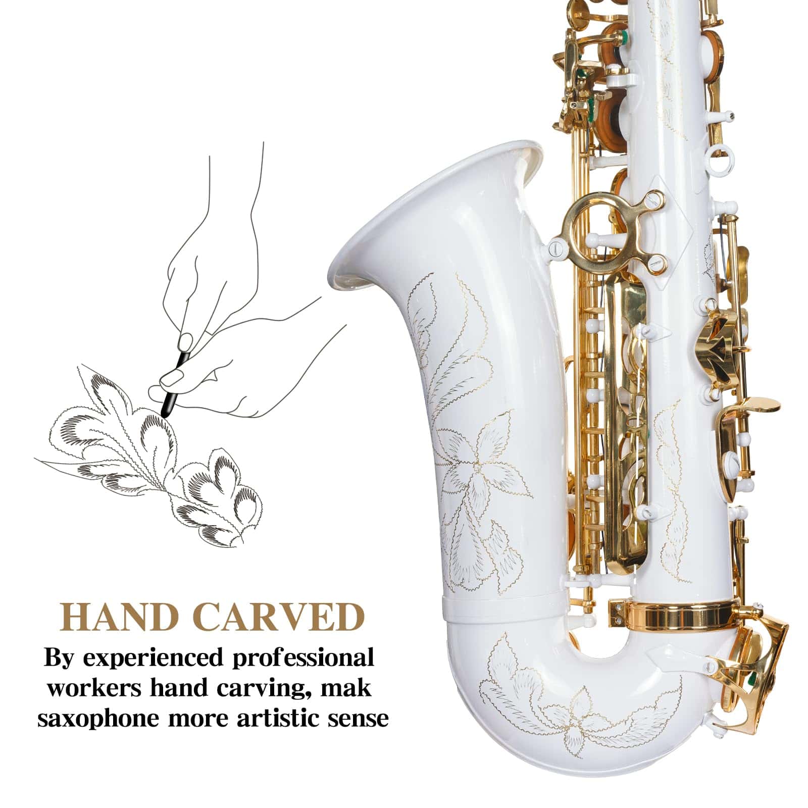 SLADE Saxophone Eb Alto Saxophone para Estudiantes - Imagen 4