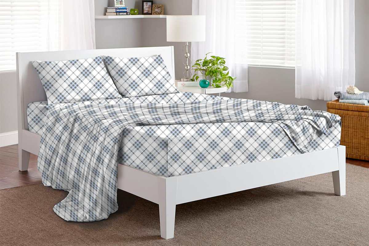 Bliss Casa Juego de Sábanas de Franela de Algodón 100% de 4 - Imagen 4