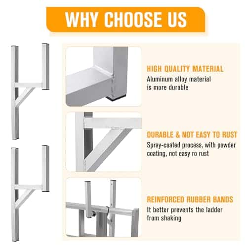 Venussar Soporte para Escalera para Remolque de Aluminio, - Imagen 4