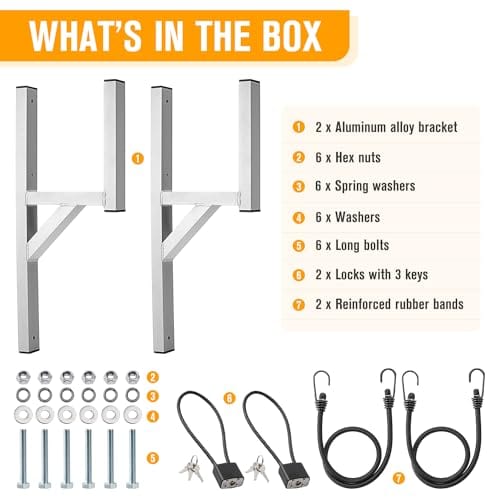 Venussar Soporte para Escalera para Remolque de Aluminio, - Imagen 6