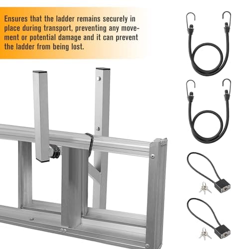 Venussar Soporte para Escalera para Remolque de Aluminio, - Imagen 7