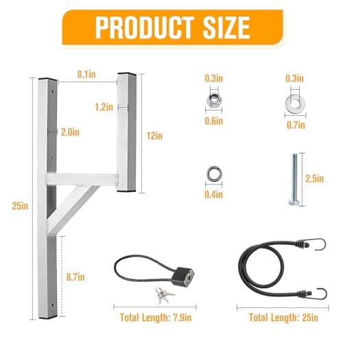 Venussar Soporte para Escalera para Remolque de Aluminio, - Imagen 8