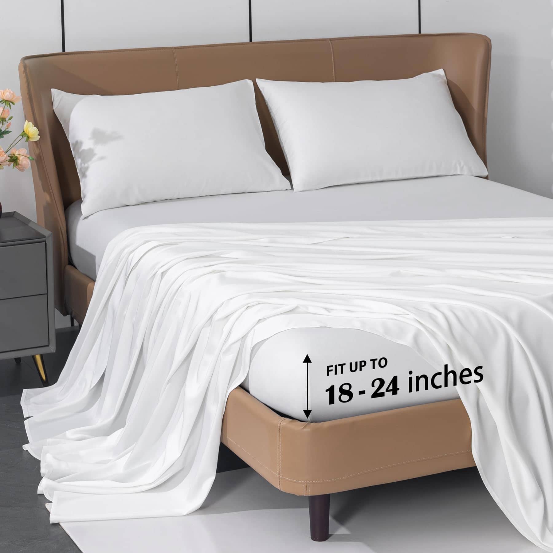 Juego de Sábanas Cool de Rayón Derivado de Bambú para Cama