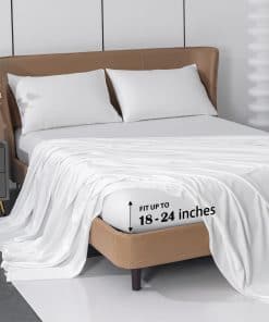 Juego de Sábanas de Enfriamiento Levoo de Bambú 100% Rayon