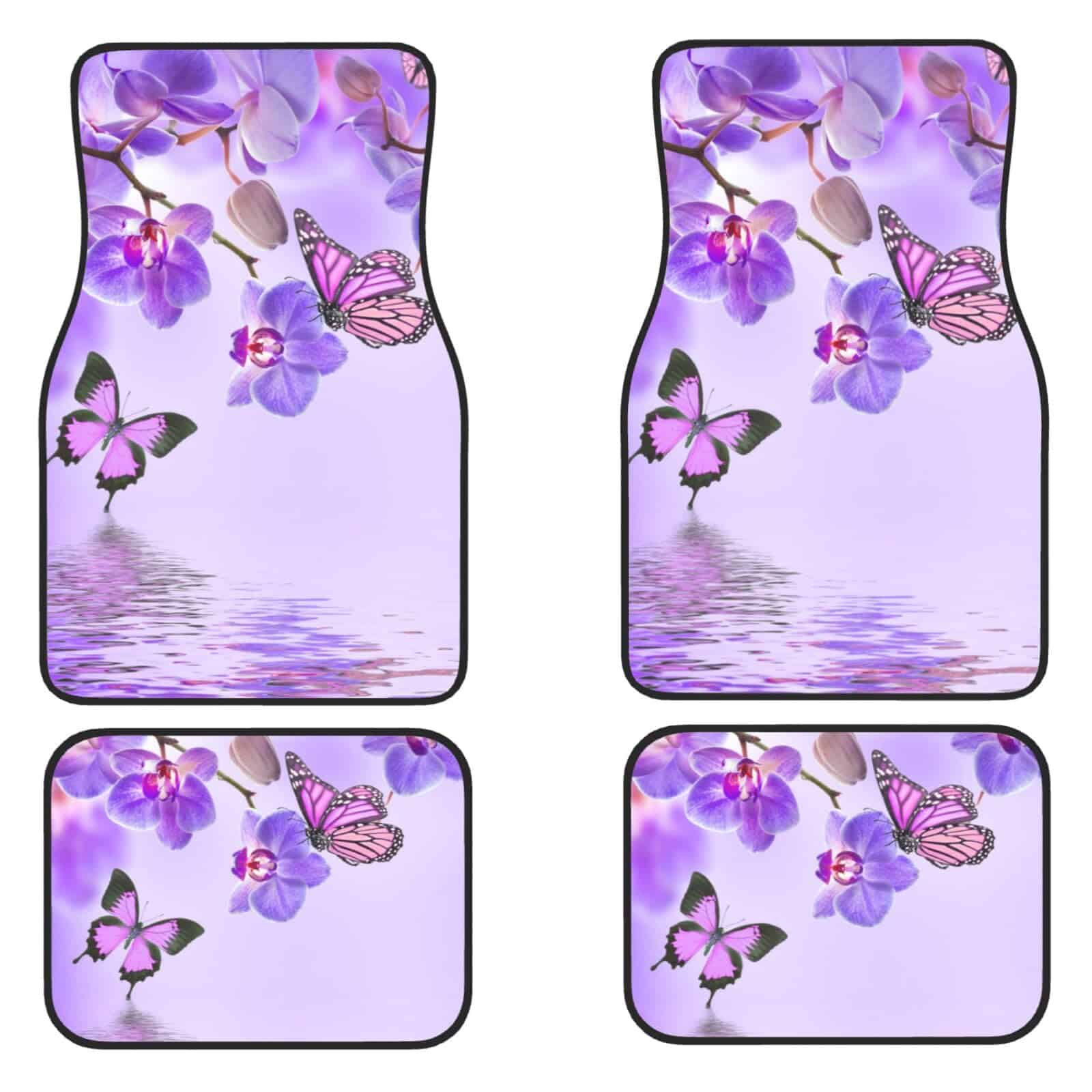 Juego de Tapetes Universales con Diseño de Mariposas