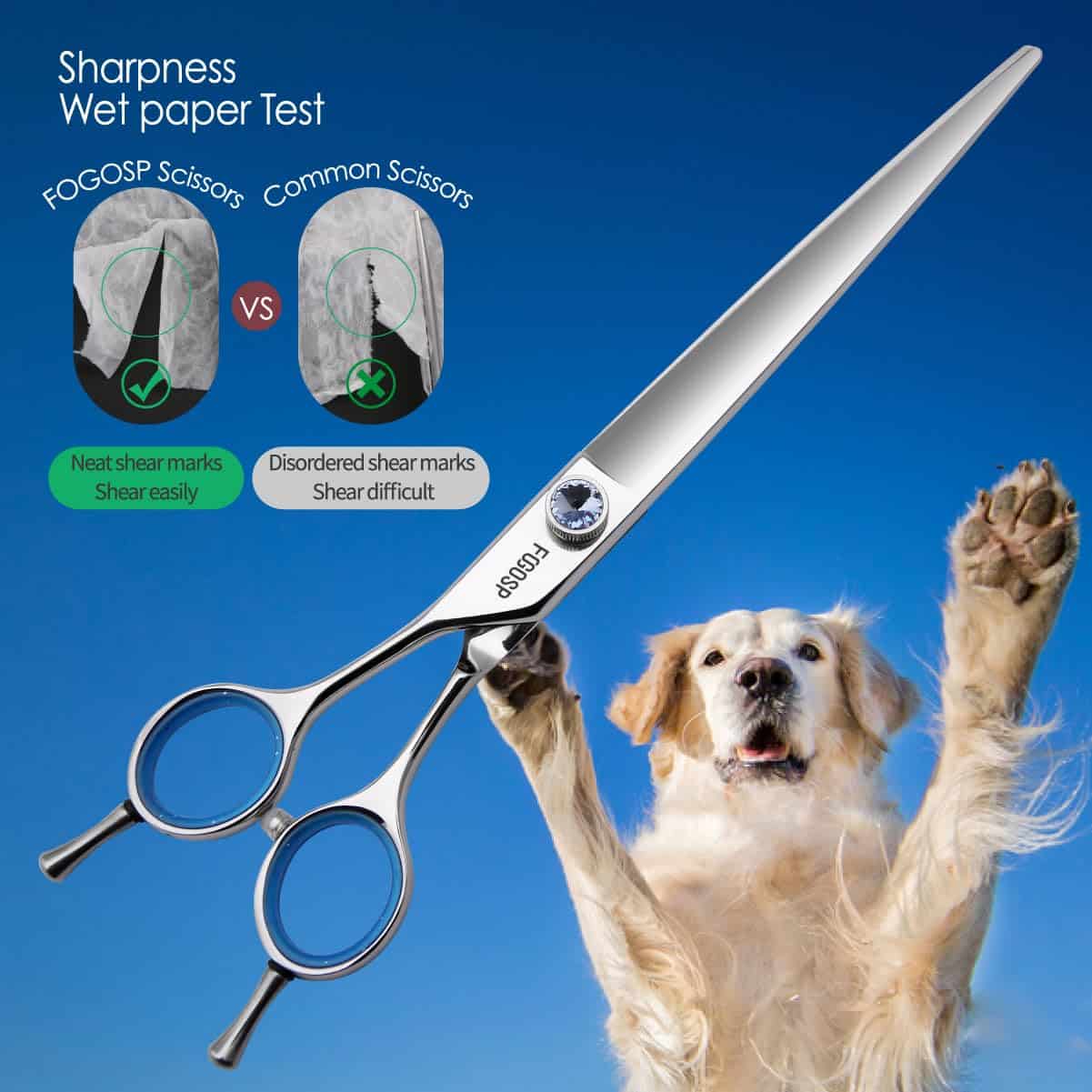 Tijeras de Peluquería para Perros Zurdas Rectas de 8.0'' de - Imagen 6