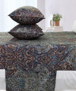 Juego de Ropa de Cama Vintage Azul Paisley -Azul Marino Oscu