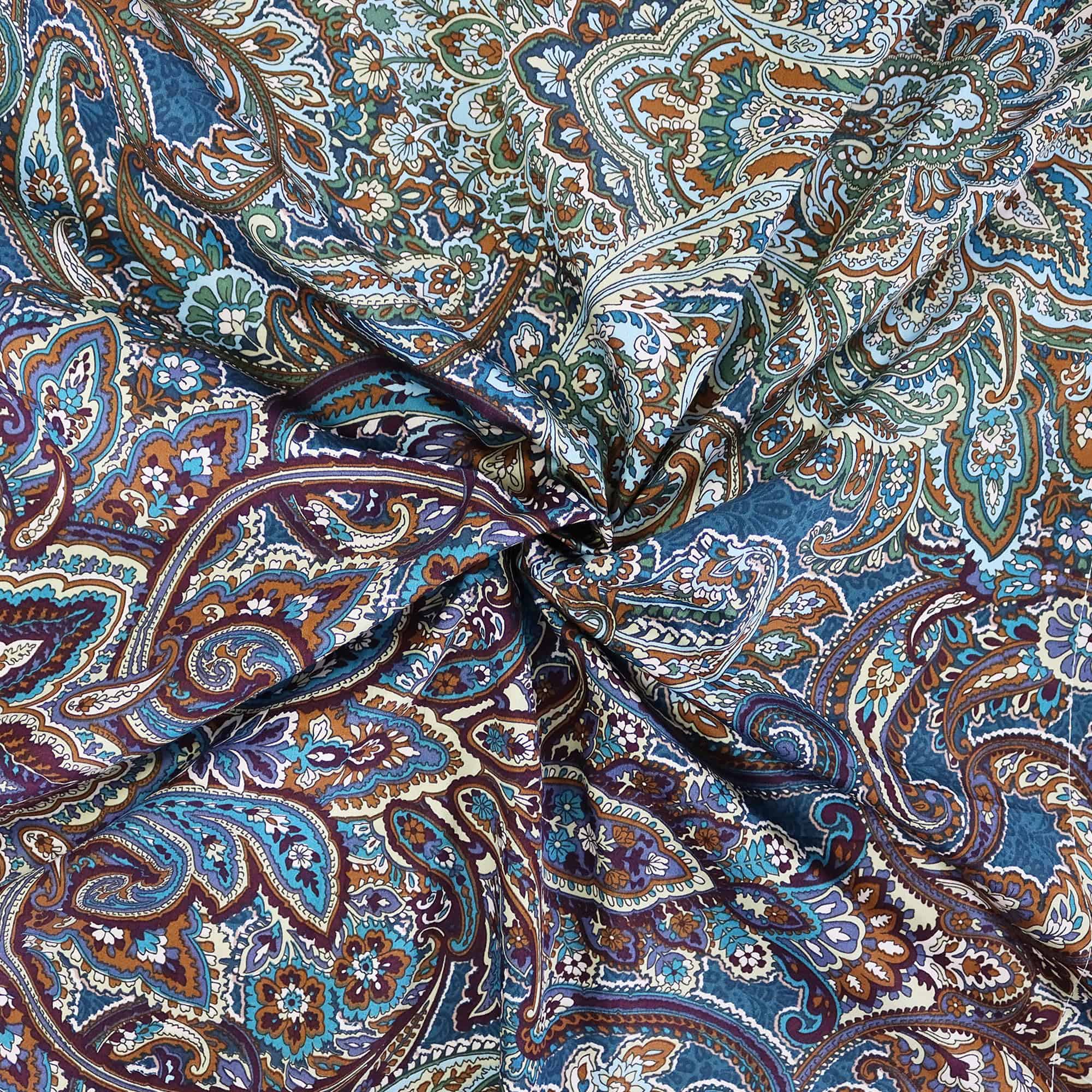 Juego de Ropa de Cama Vintage Azul Paisley -Azul Marino Oscu - Imagen 4