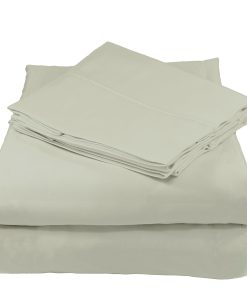 Juego de sábanas de algodón orgánico -Pewter