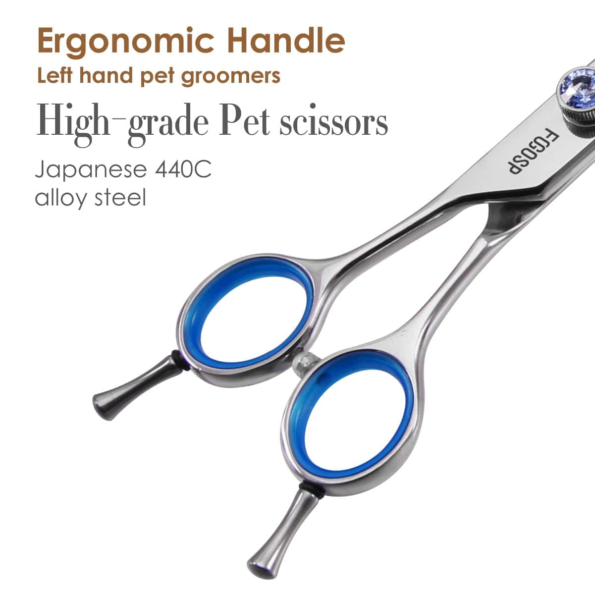 Tijeras de Peluquería para Perros Zurdos Curvas de 7.5 - Imagen 7
