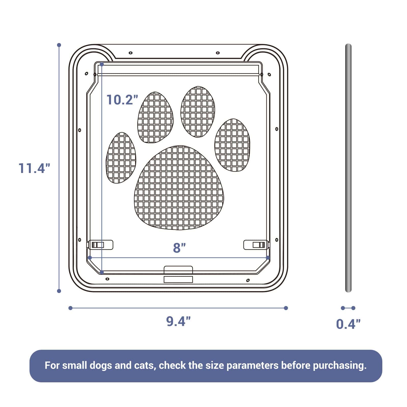 Billionchains Puerta de Pantalla para Gatos con Cierre - Imagen 5