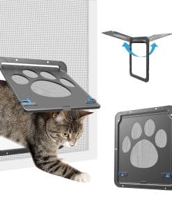 Billionchains Puerta de Pantalla para Gatos con Cierre