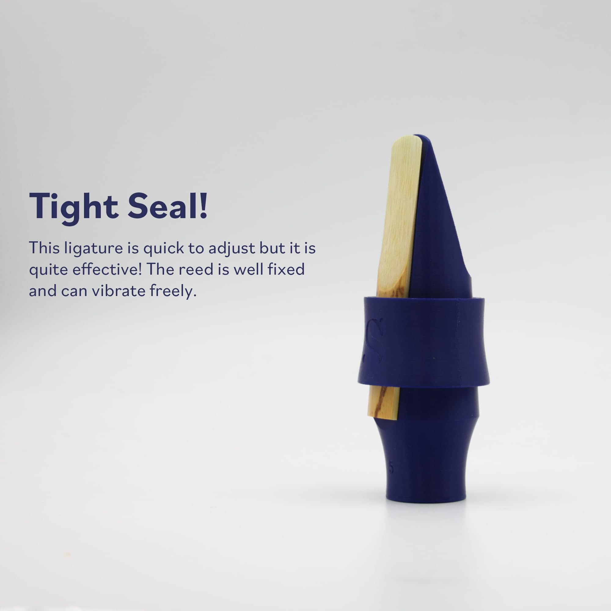 Ligadura de Saxofón Tenor Syos Phantom Blue, Ajuste Ideal - Imagen 6