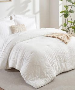 Conjunto de Edredón CozyLux Twin Bed in a Bag Blanco con