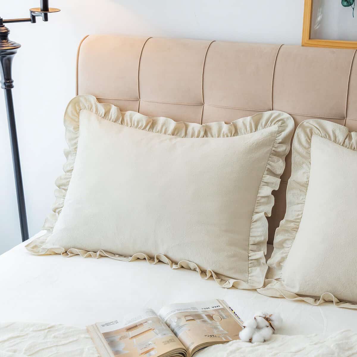 Set de 2 Fundas de Almohada Lavadas 100% Algodón con - Imagen 5