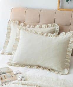 Set de 2 Fundas de Almohada Lavadas 100% Algodón con