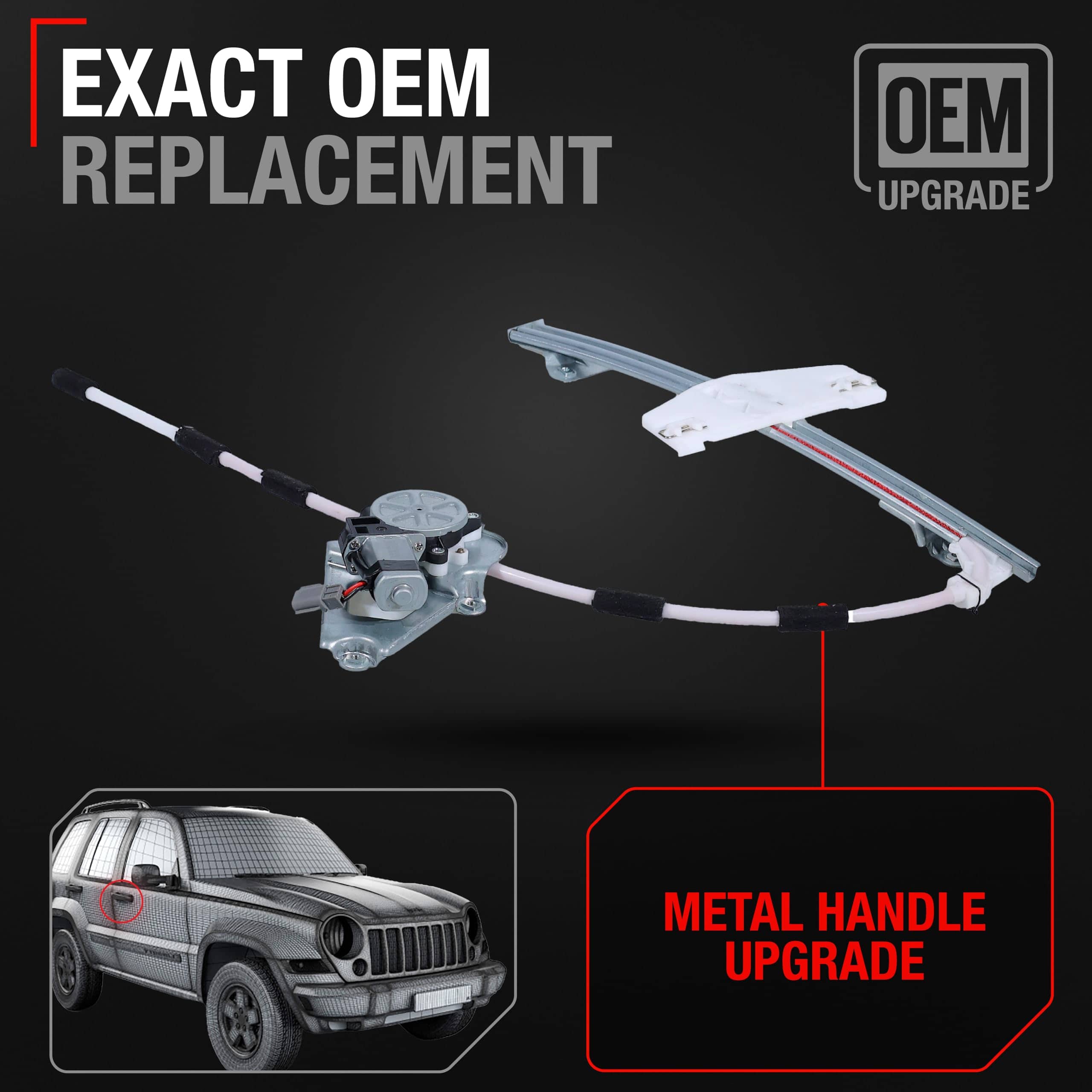Regulador de ventana eléctrica con motor, lado del pasajero - Imagen 3