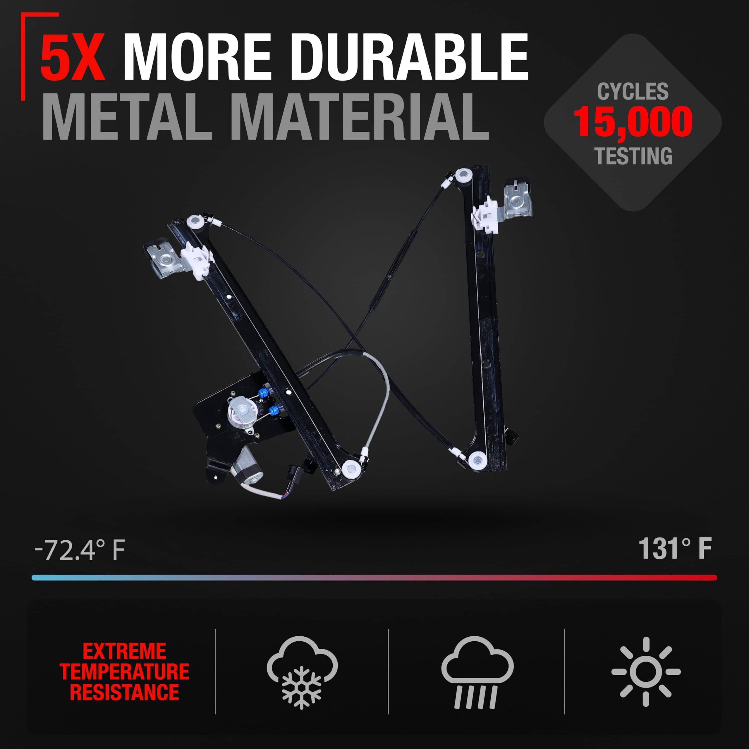 Regulador de ventana eléctrica con motor, lado delantero - Imagen 4