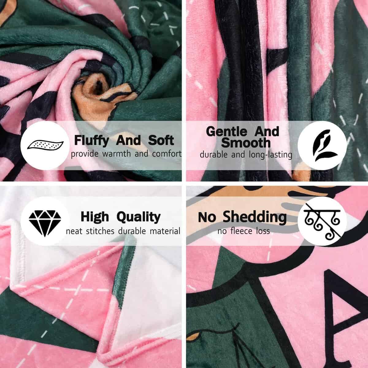 Manta de regalo para mujeres suave manta de franela ligera - Imagen 4