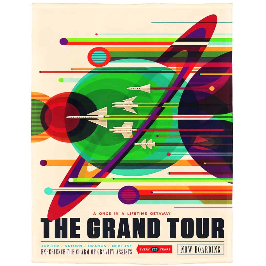 Manta de Lana Suave y Acogedora para Sofá, Póster Voyager