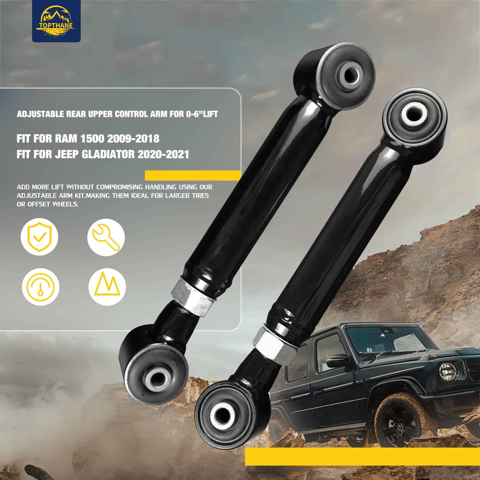 Brazo de control superior trasero ajustable de elevación de - Imagen 3