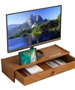 Elevador de monitor de pie, Elevador de monitor de bambú,