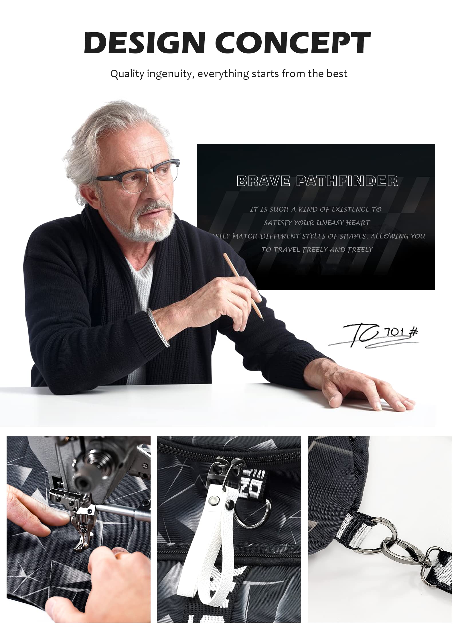 Bolso Deportivo Mochila Bolsa de Viaje Impermeable para - Imagen 3