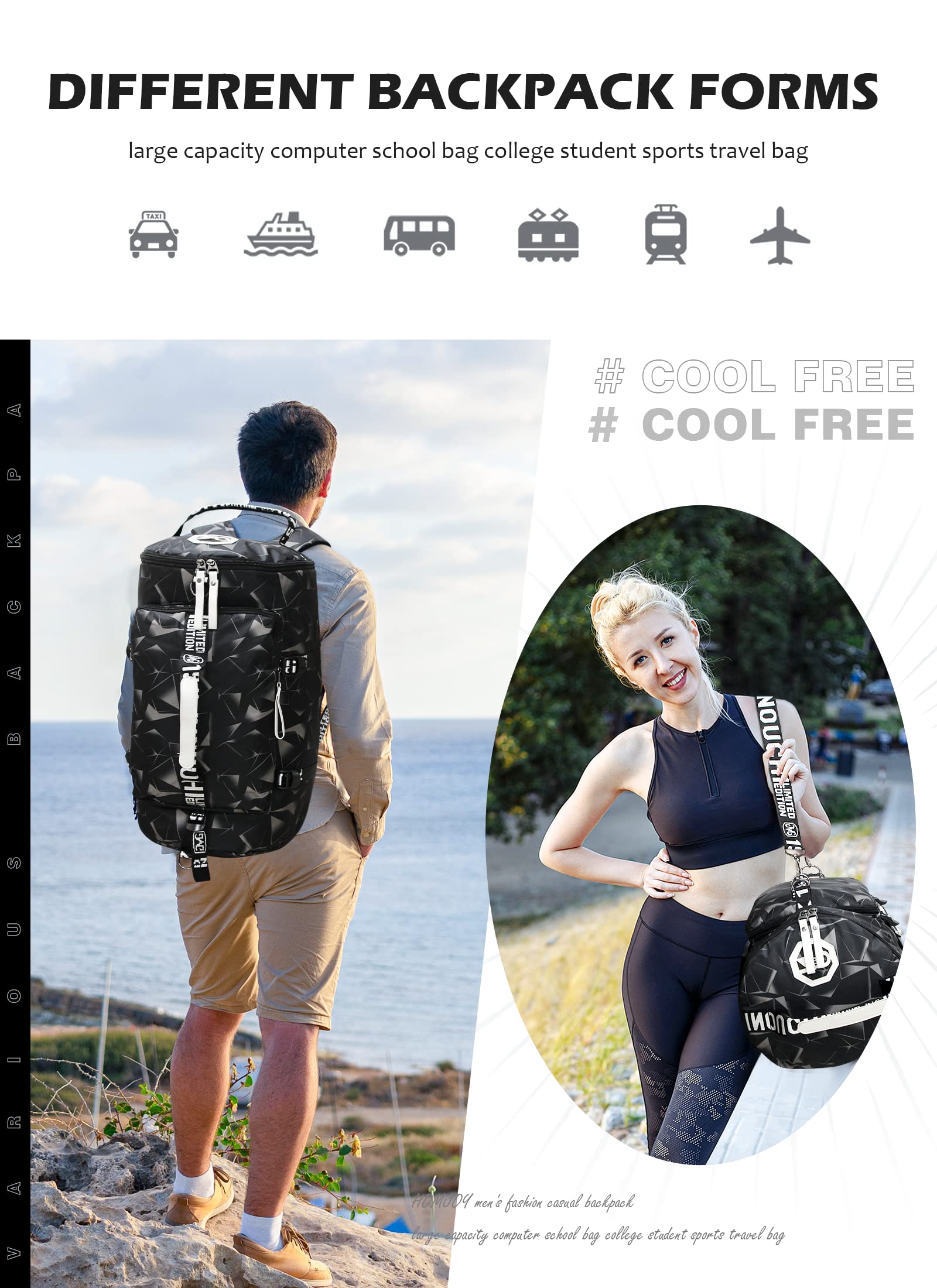 Bolso Deportivo Mochila Bolsa de Viaje Impermeable para - Imagen 6