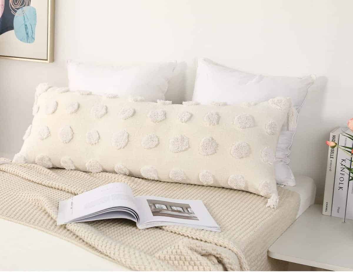 Funda de almohada decorativa lumbar larga PANOD 16x36 Boho, - Imagen 4