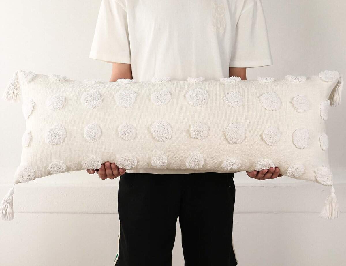 Funda de almohada decorativa lumbar larga PANOD 16x36 Boho,