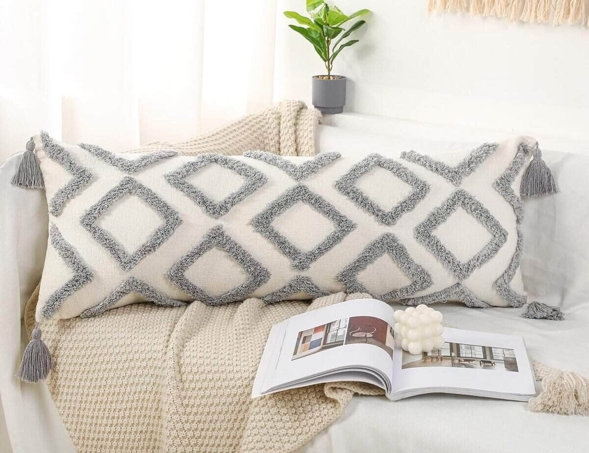 Funda de Almohada Decorativa Larga Boho 16x36 de PANOD, - Imagen 3