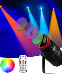 Luz Pinspot con Control Remoto, 18W enfocable manualmente,