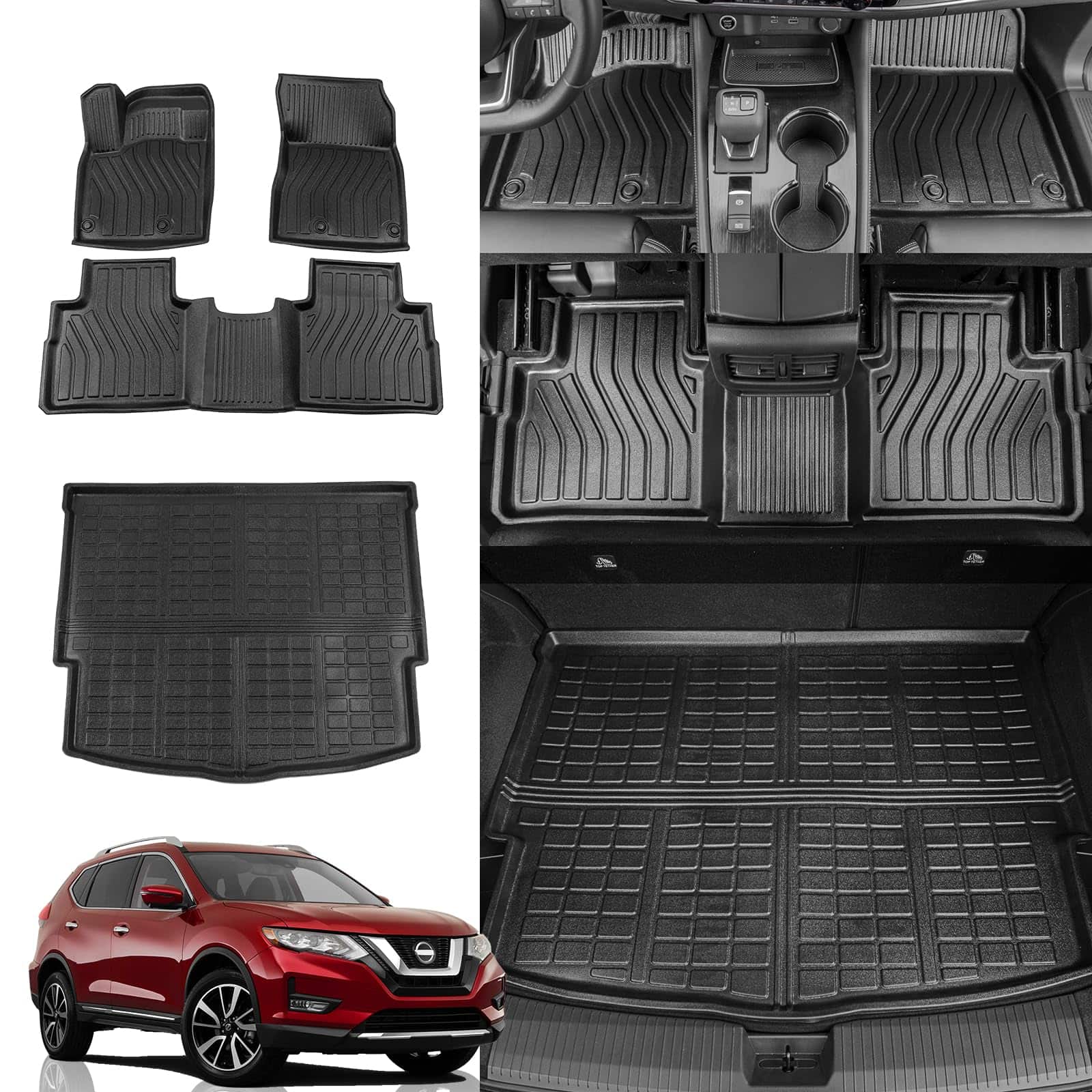 Tapetes de piso Rongtaod Compatibles con Nissan Rogue