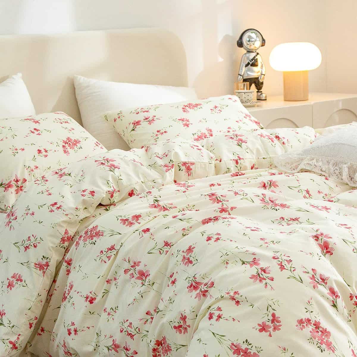 Juego de Funda nórdica Floral King, Juego de Ropa de Cama - Imagen 7