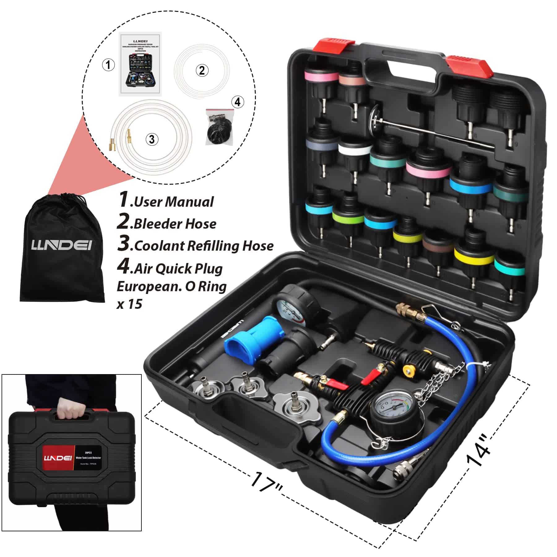 Kit de Prueba de Presión del Radiador y Vacío para - Imagen 3