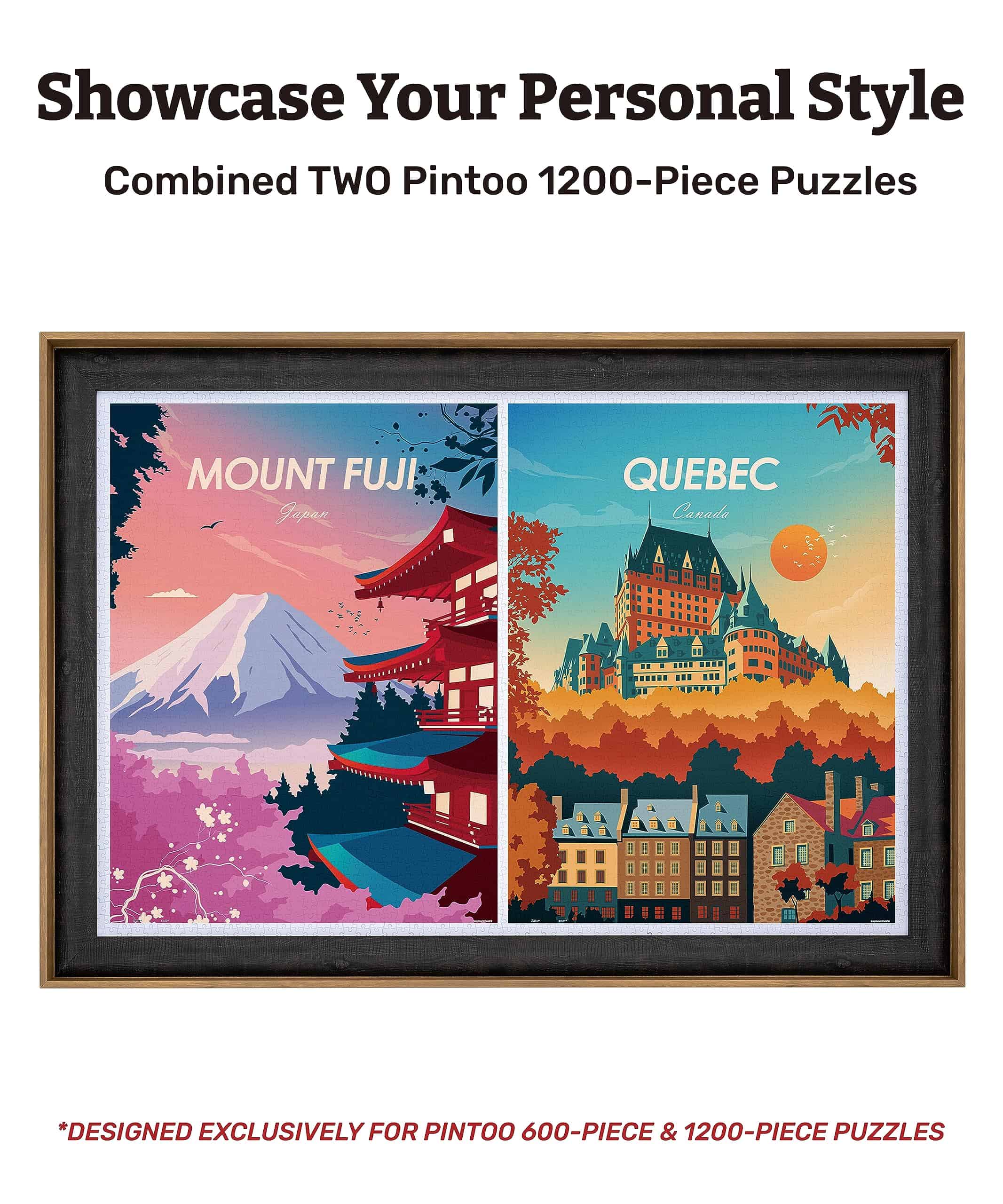 Marco para rompecabezas Pintoo para cuatro rompecabezas de - Imagen 4