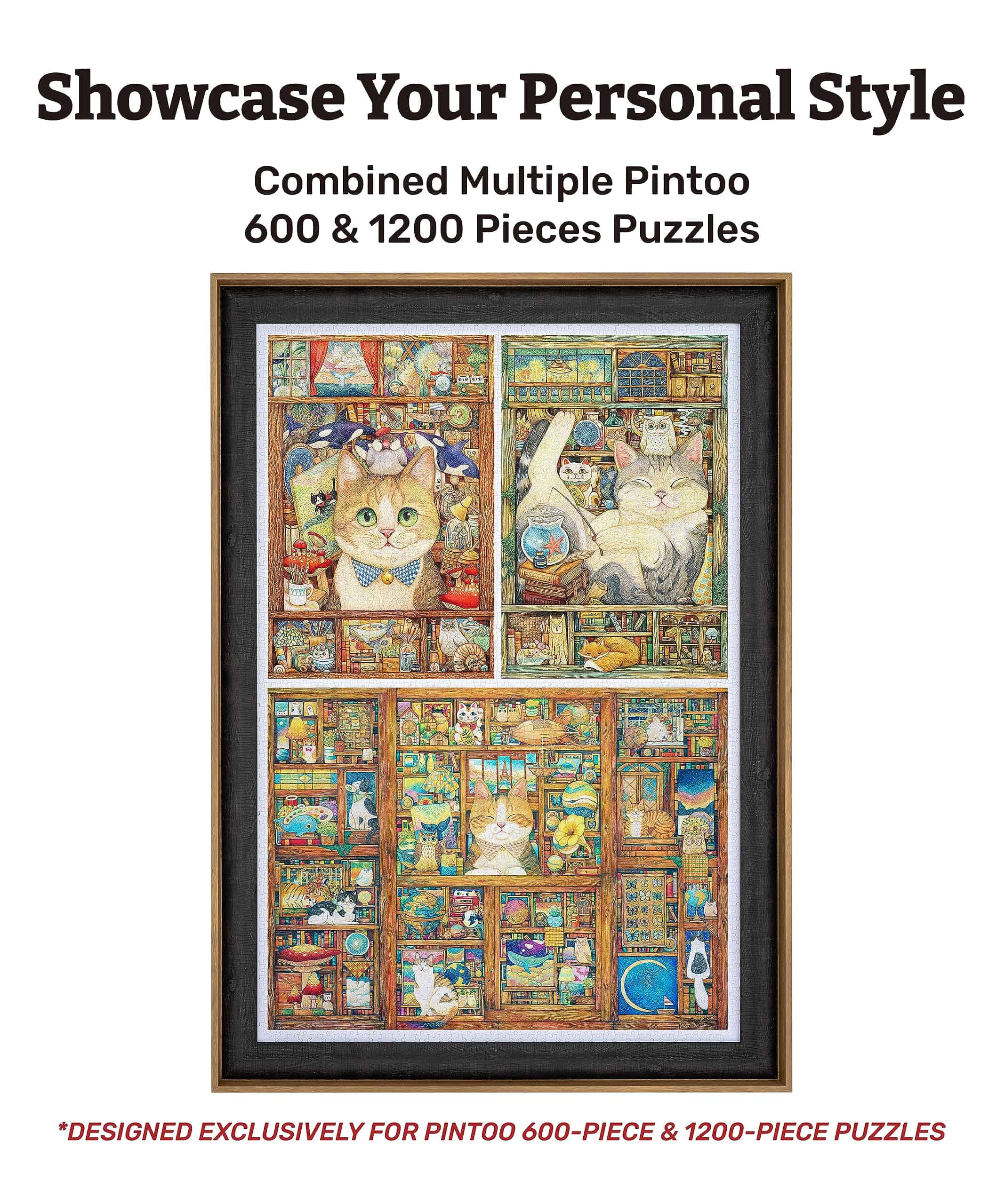 Marco para rompecabezas Pintoo para cuatro rompecabezas de - Imagen 5