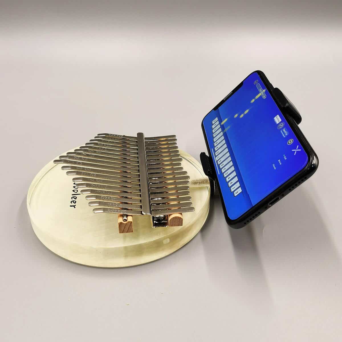 Jooleer Piano de Pulgar Kalimba Acrílico Claro en Forma de - Imagen 8