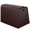 Organizador de maletero plegable de cuero Aiuwo -Brown
