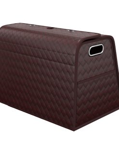 Organizador de maletero plegable de cuero Aiuwo -Brown