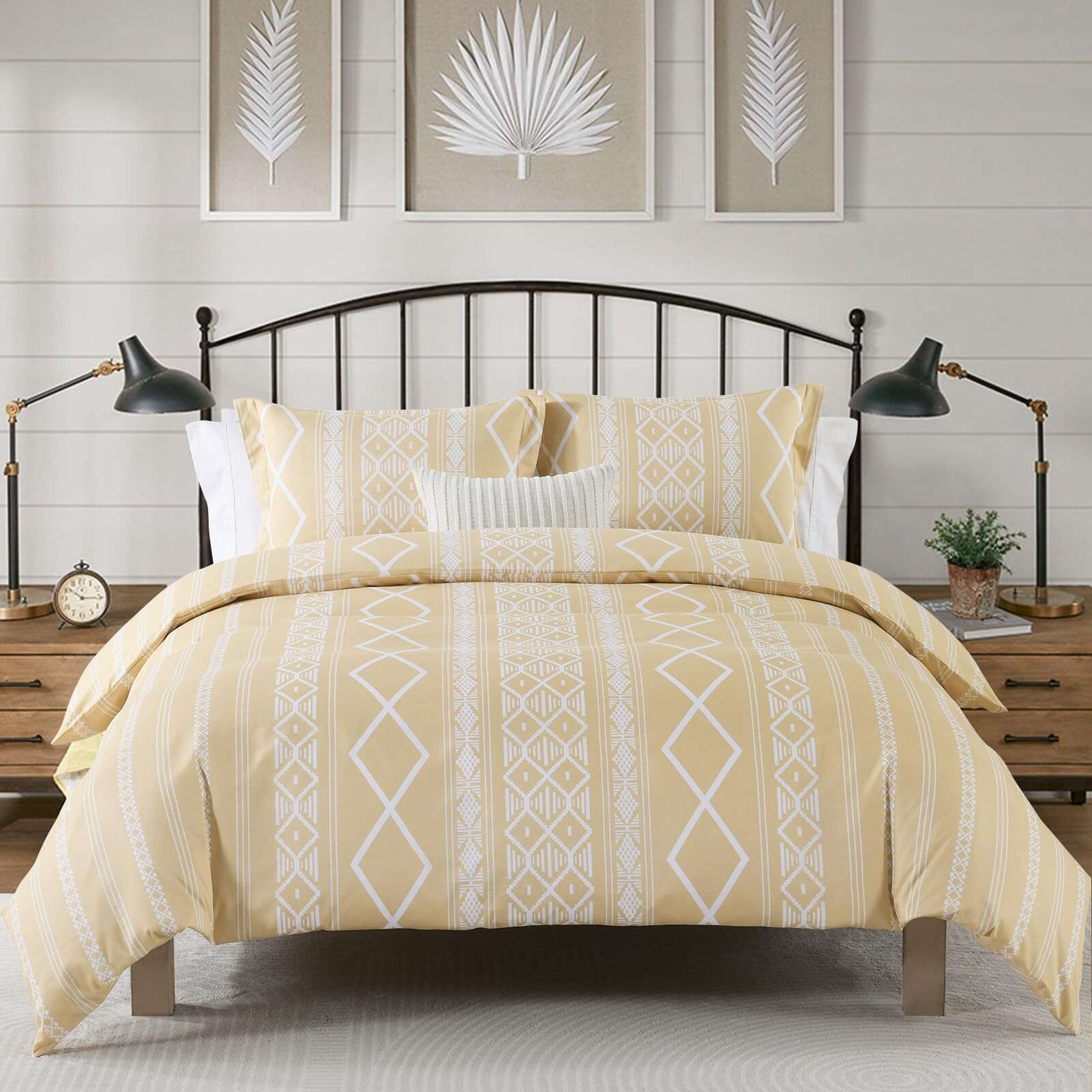 Quilta Juego de Funda Nórdica Boho Tamaño Queen - 100%