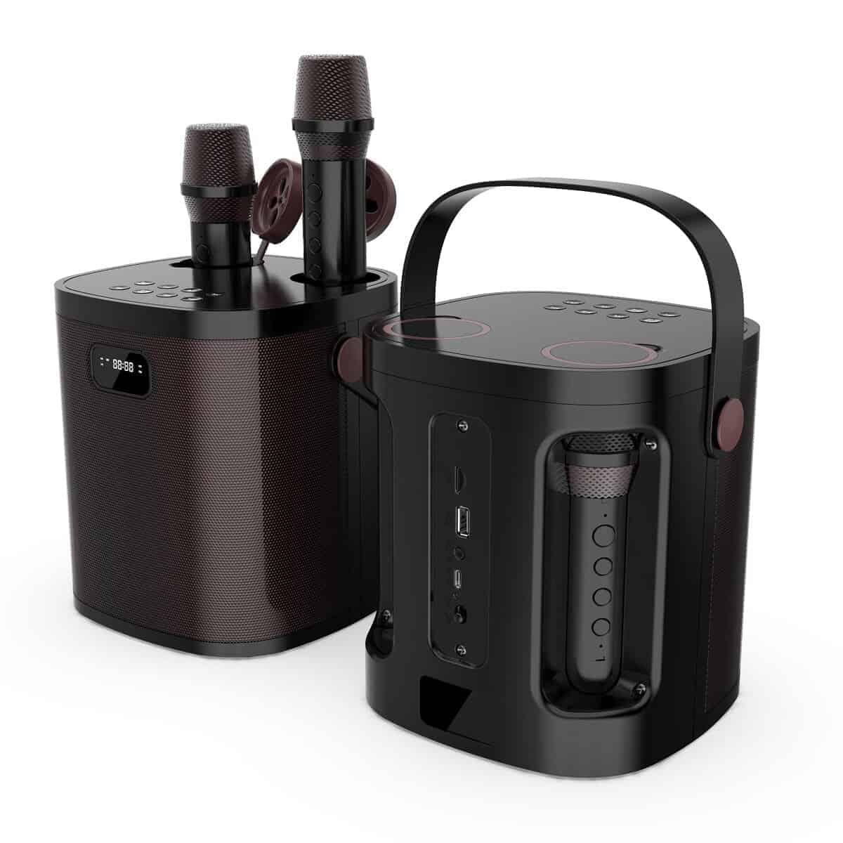 Máquina de Karaoke, Altavoz Bluetooth -Rojo
