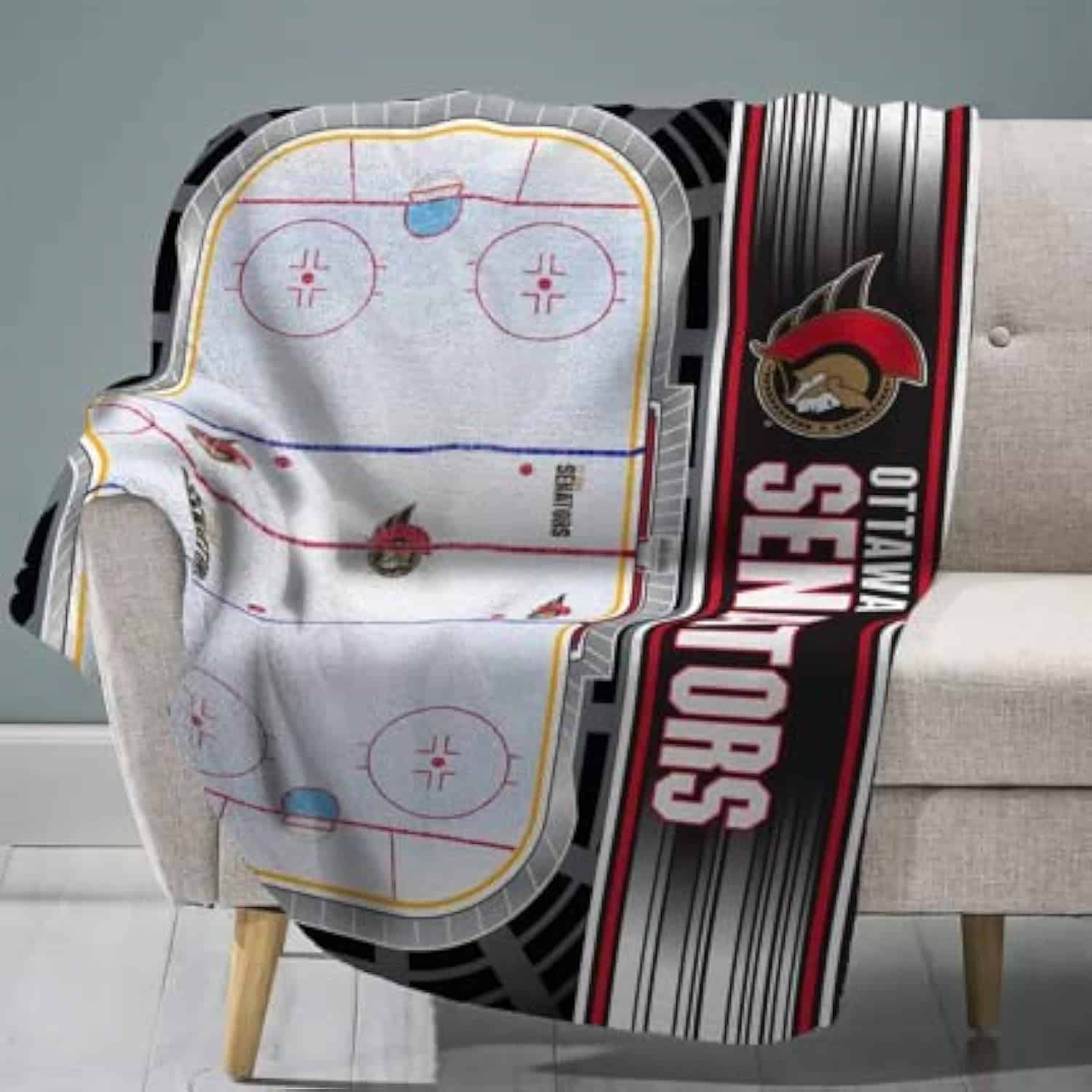 Manta de felpa Raschel de 60 x 80 de Ottawa Senators para