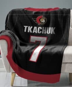 Manta de felpa Raschel Ottawa Senators Brady Tkachuk de